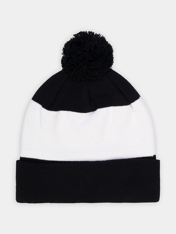 SLOUCHY unisex knitted beanie with color-block effect - 2