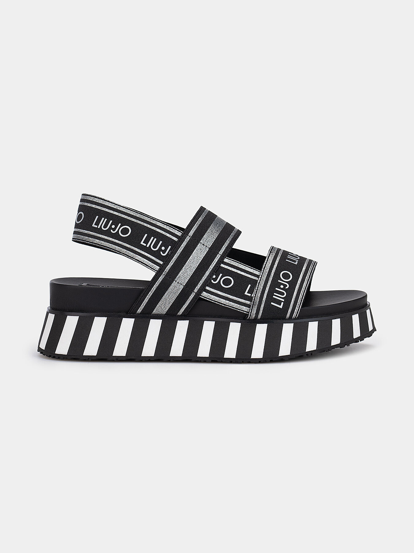 【関税&送料込】Liu Jo Sandals Flat sandals with glitter and logo