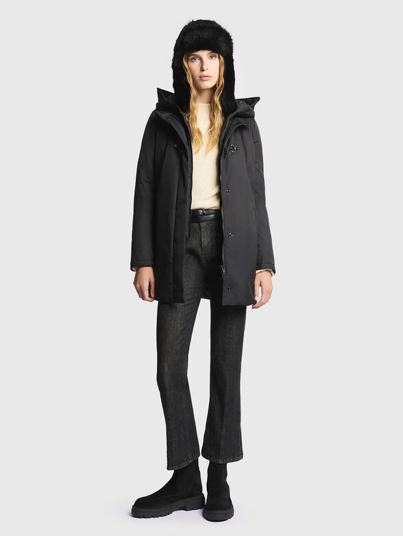 Padded jacket with removable hood - 2