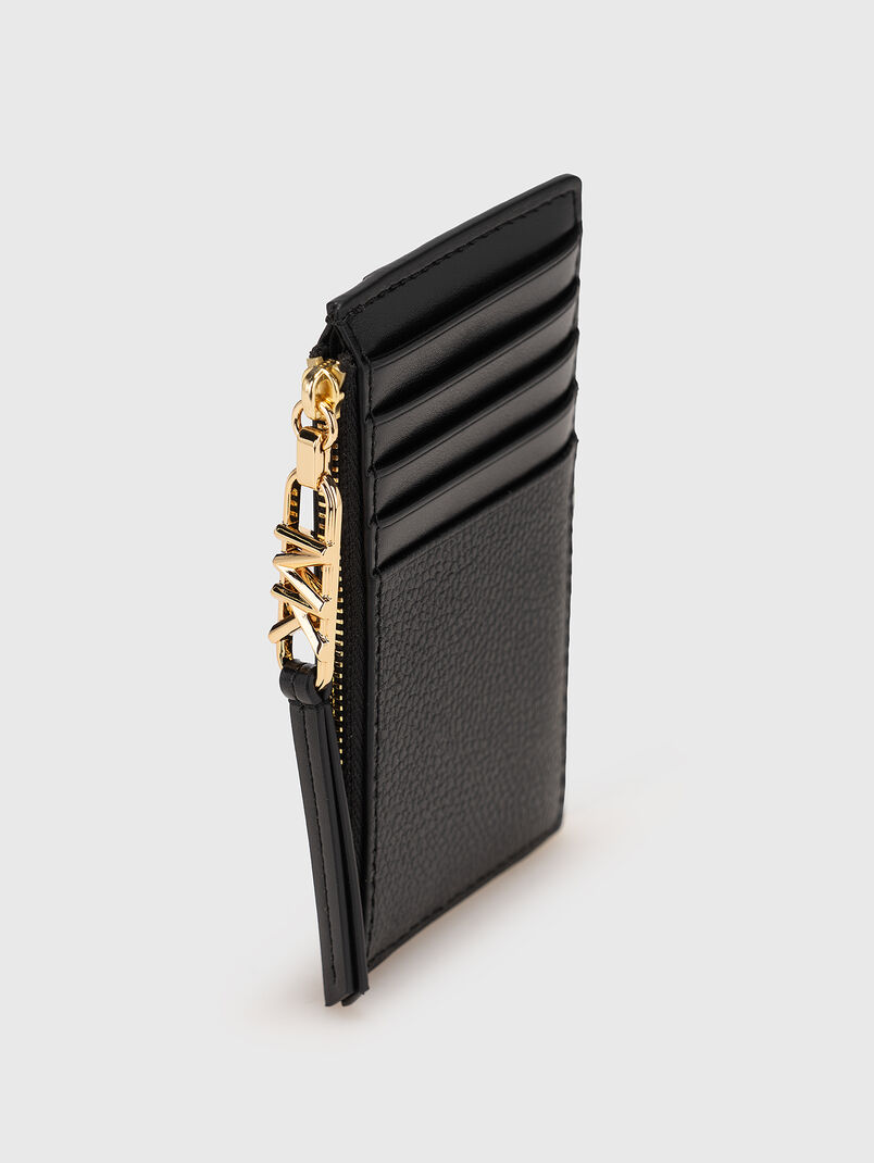 Leather cardholder with logo - 3