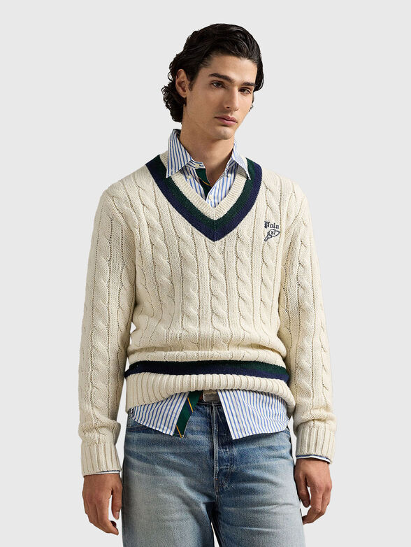 V-neck sweater - 1