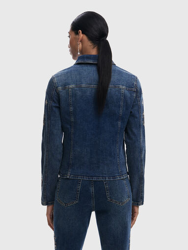 Embroidered denim jacket - 3