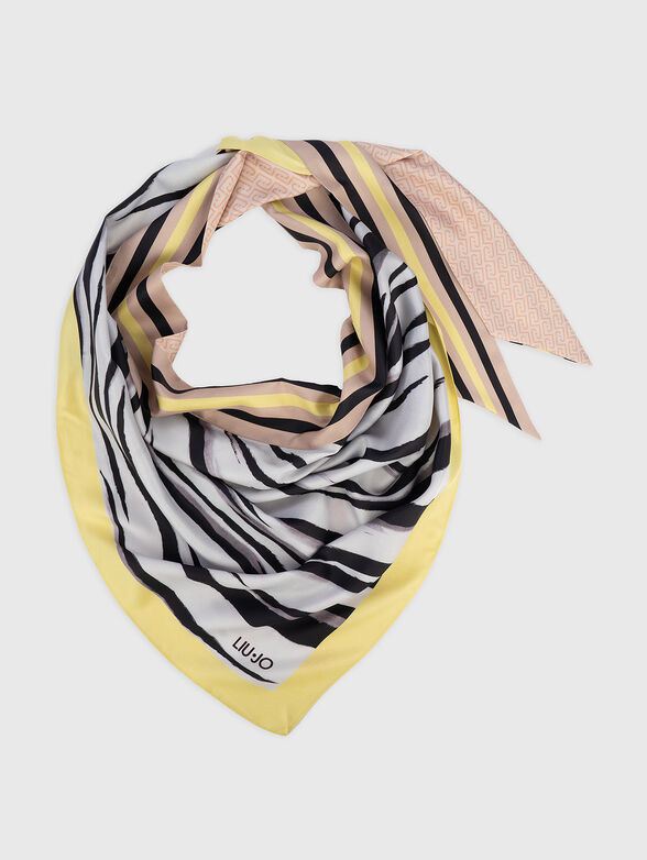 Scarf with animal print - 1