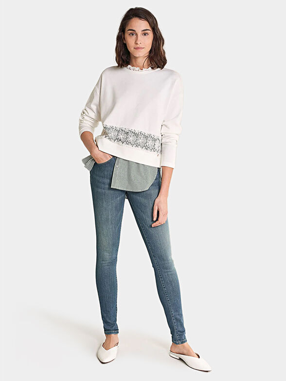 Cotton sweatshirt with contrasting details - 5