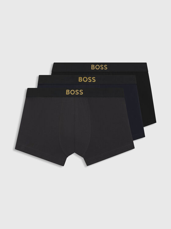 Set of three pairs of boxer with logo - 1