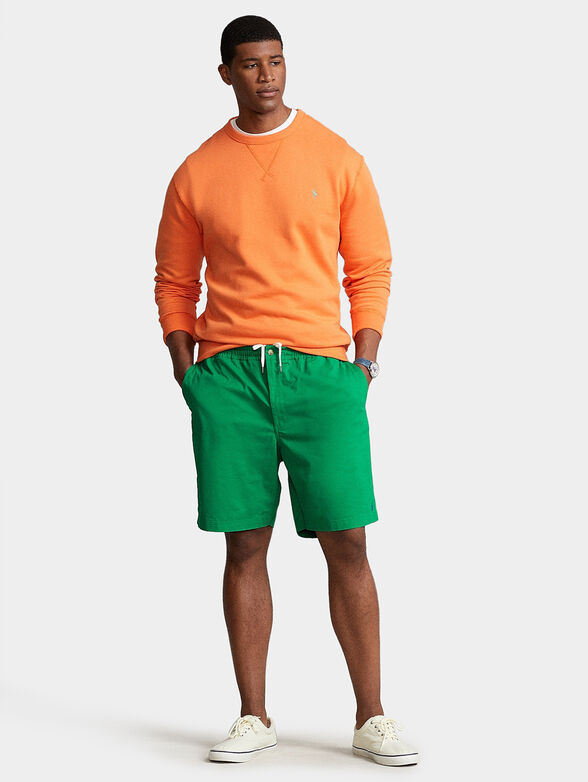 Green shorts with ties - 4