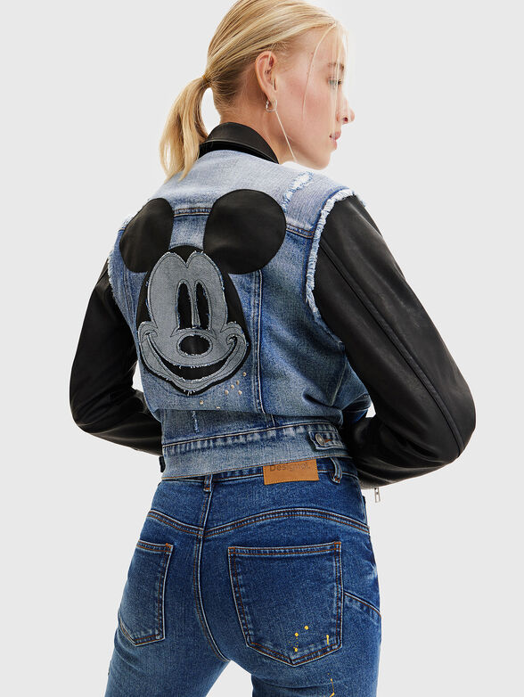 CHAQ denim jacket with accent back - 4