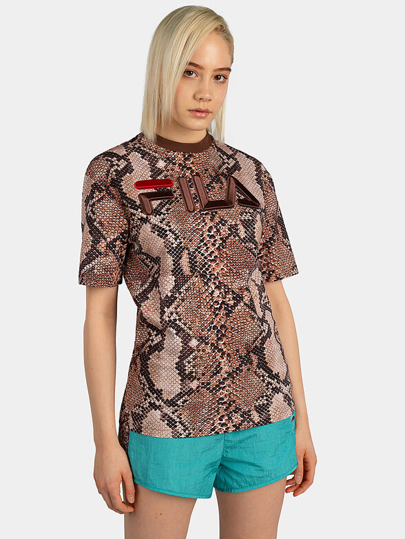 NERO T-shirt with snakeskin print - 2