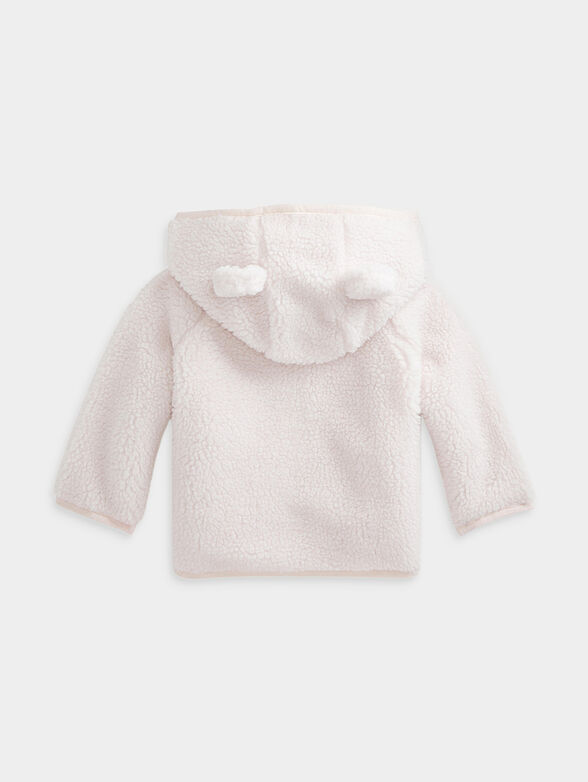 Light pink jacket with zipper and hood - 2