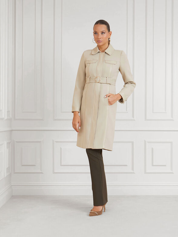 MADDY black trench coat with belt - 2