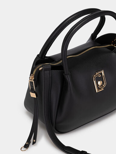 Bag with two types of handles and gold accent - 5