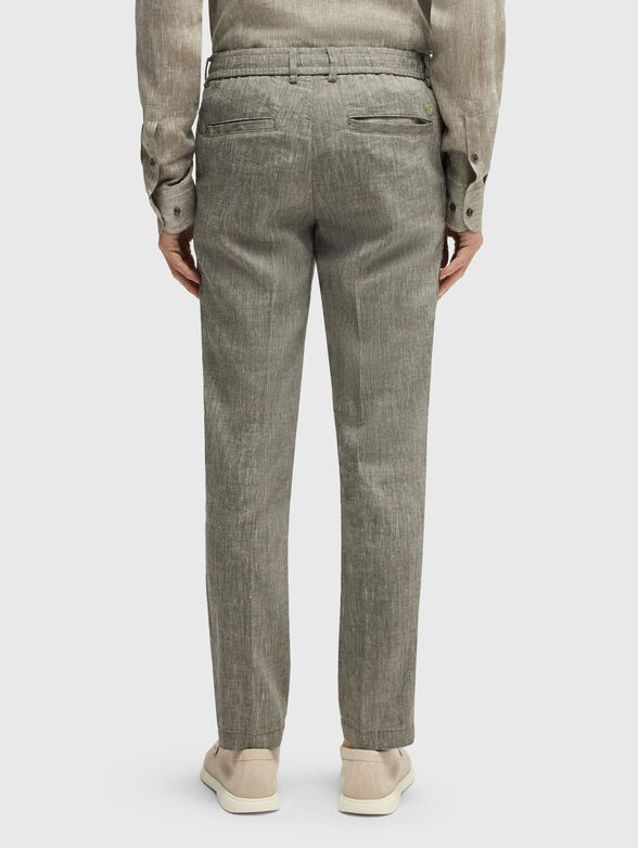 C-KANE-RDS linen trousers with ties - 2