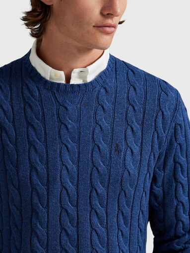 Crew neck cotton sweater - 5