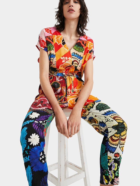 Jumpsuit with multicolor print - 3