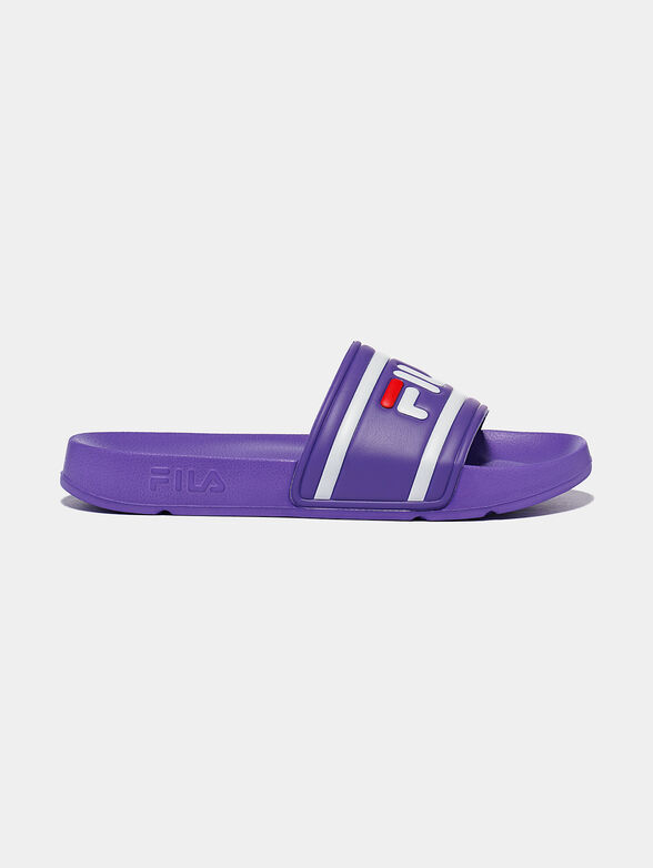 MORRO BAY Black slippers with logo - 1