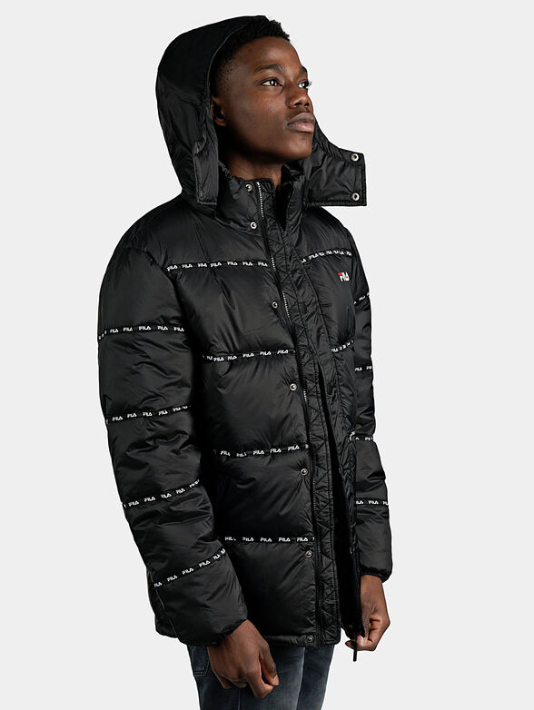 TATSUJI Black puffer jacket with logo detailing - 5
