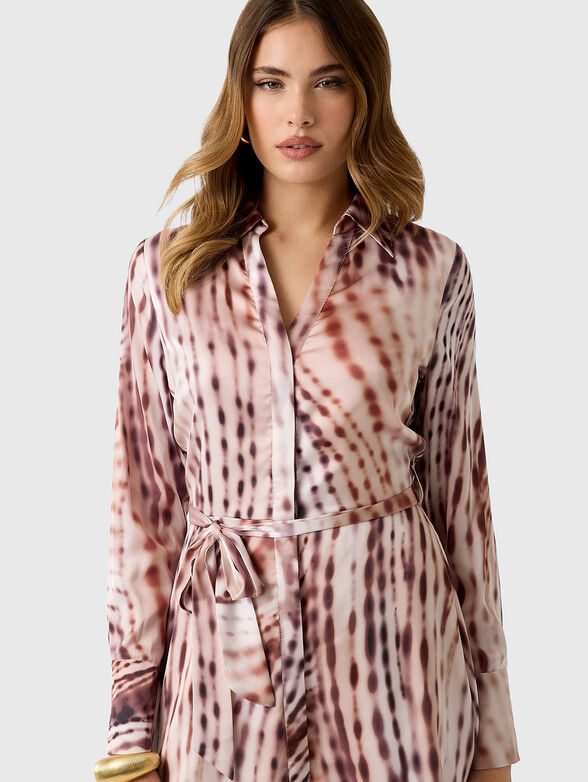 Mini dress with long sleeves  - 4