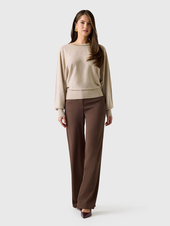 Cashmere blend sweater with chain - 2
