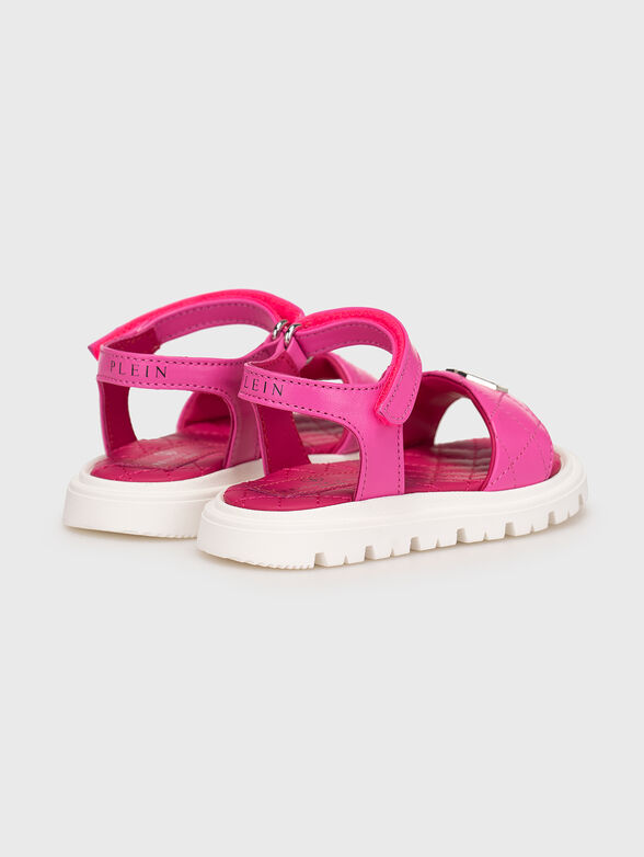 Fuxia sandals with logo details - 3