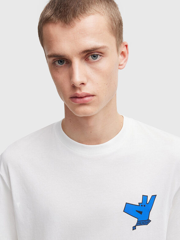 Round neck black cotton T-shirt - 4