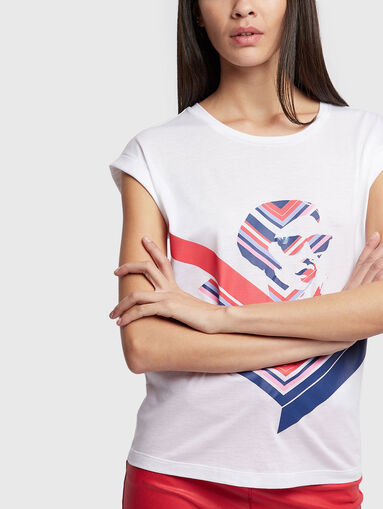 Cotton T-shirt with print - 4