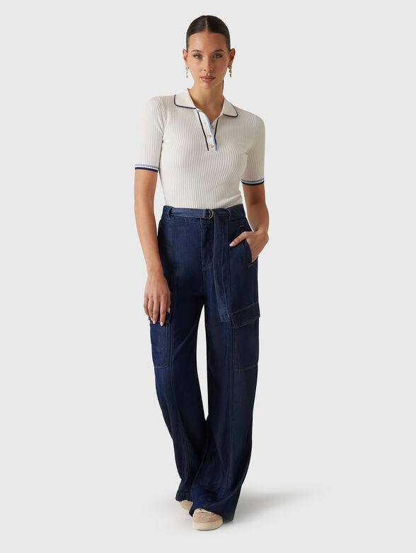 THALIA polo shirt with contrast trims  - 2