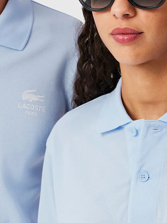 Unisex cotton polo shirt with logo embroidery - 4