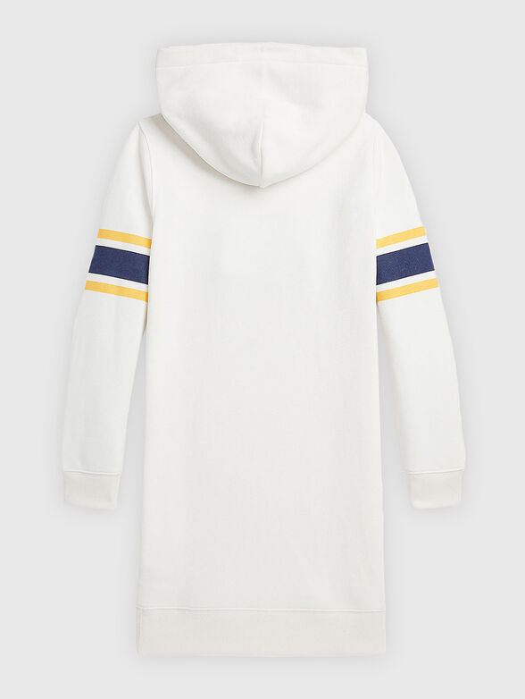Sweatshirt dress with hood and patch - 4