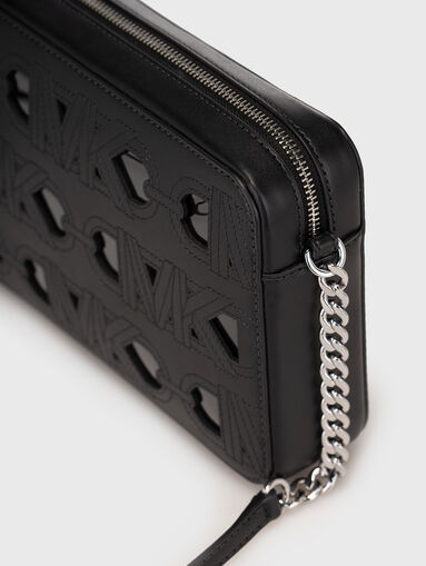 Perforated logo-detail crossbody bag  - 4