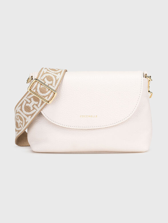Leather bag with accent strap - 1
