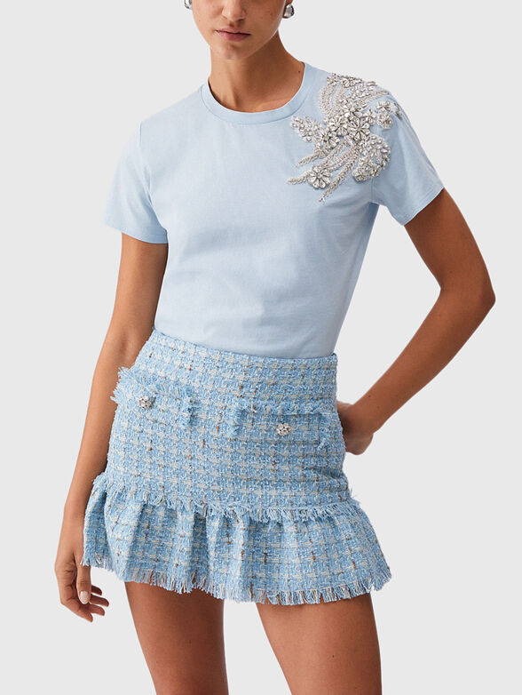 T-shirt with jewel embroidery - 1