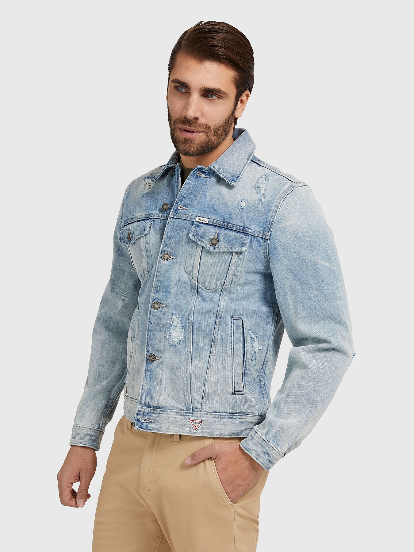 Denim guess jacket store