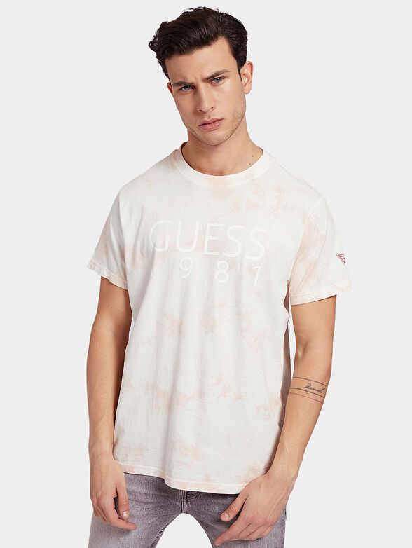 T-shirt with contrasting tie-dye print - 1