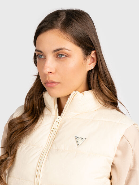 Quilted vest with monogram print - 4