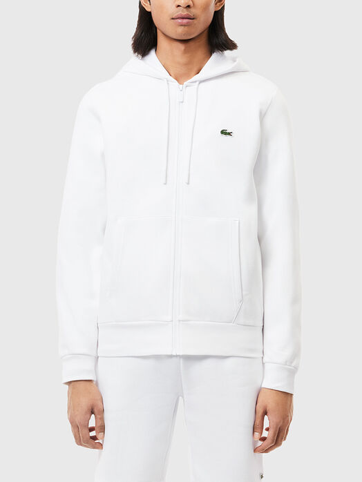 Cotton hooded sweatshirt in blue