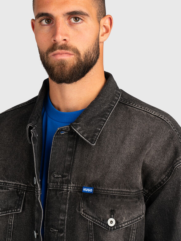 Denim jacket with bleached effect - 5
