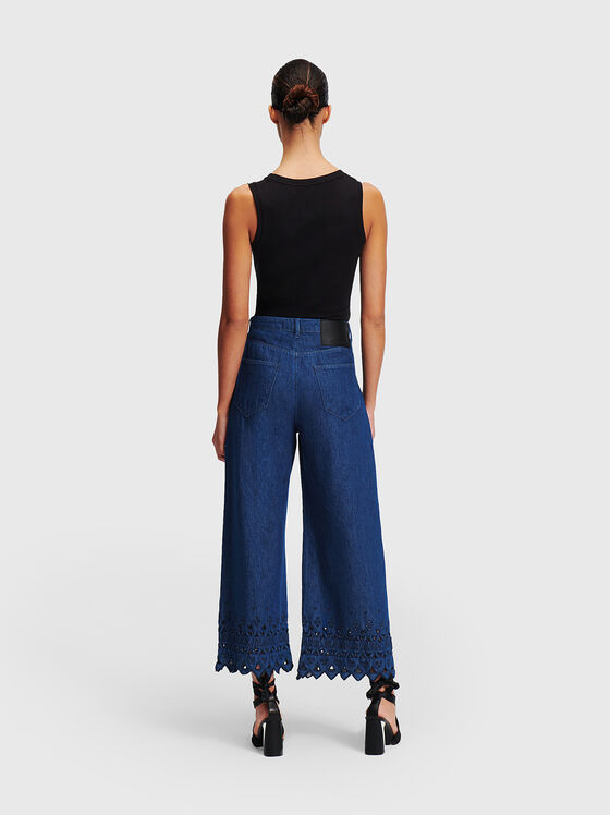 Jeans with perforations and embroidered details - 2