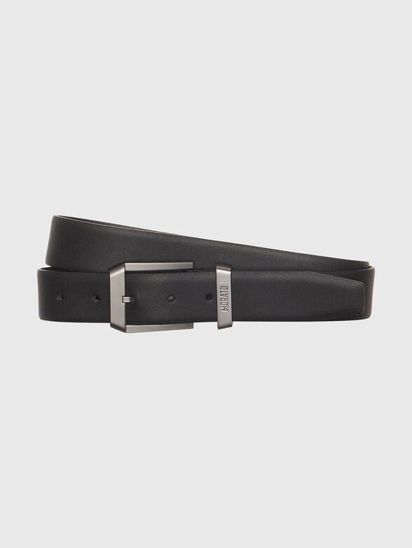Black leather belt - 1
