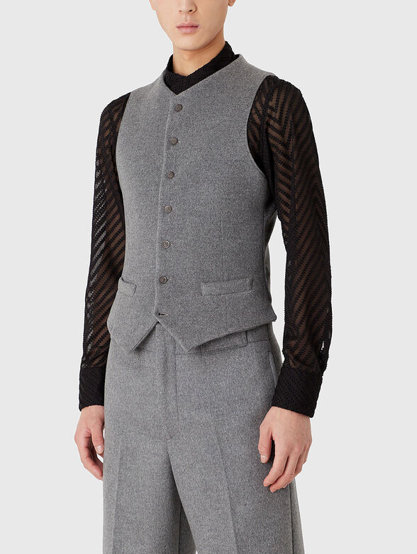 Wool vest with buttons - 1