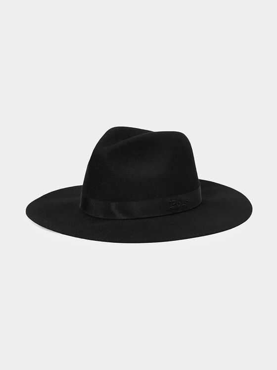 Вълнена шапка федора с лого бродерия - 1