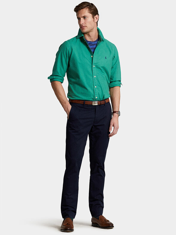 Green cotton shirt - 2