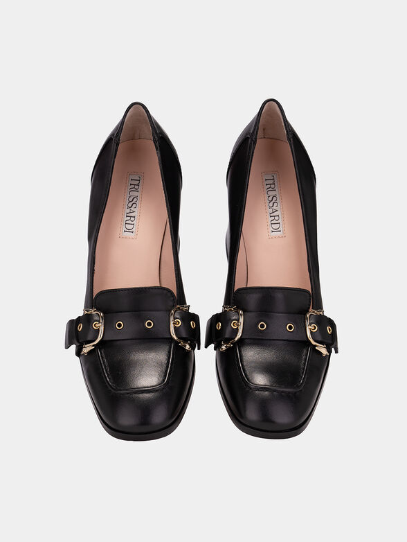 Black leather shoes - 6