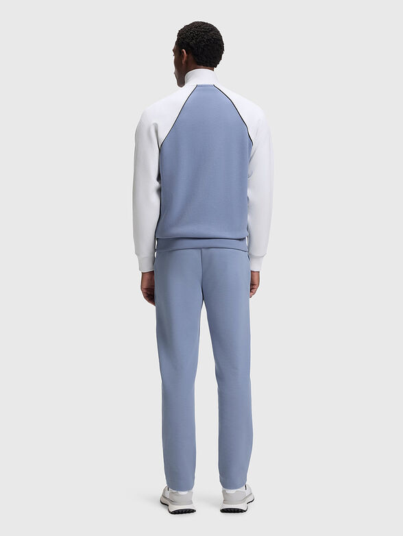Cotton blend sweatshirt with contrast piping - 3