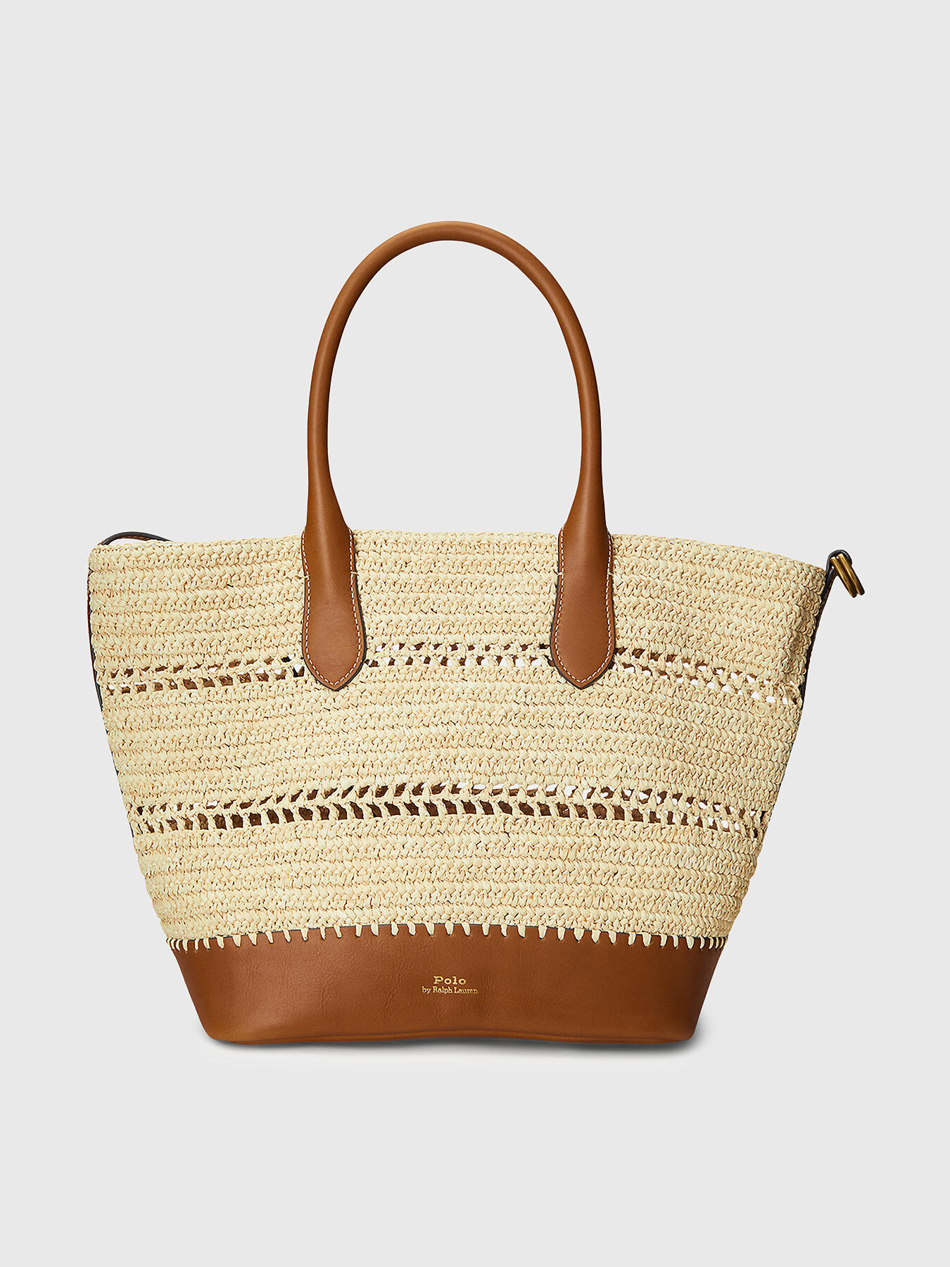 Polo raffia large tote bag store
