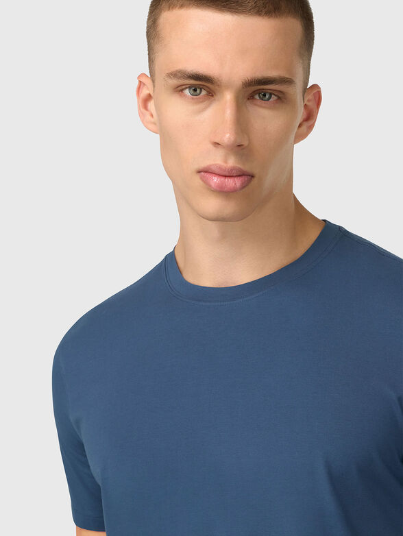 Round neck cotton T-shirt  - 4