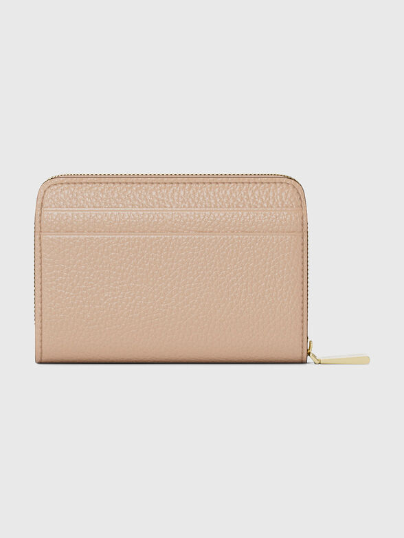 Beige genuine leather wallet - 2