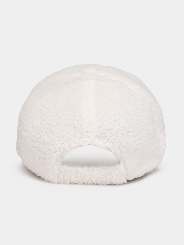 Black hat with logo embroidery and soft texture - 3