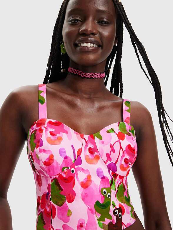 LYL-LACROIX top with accent back and print - 4