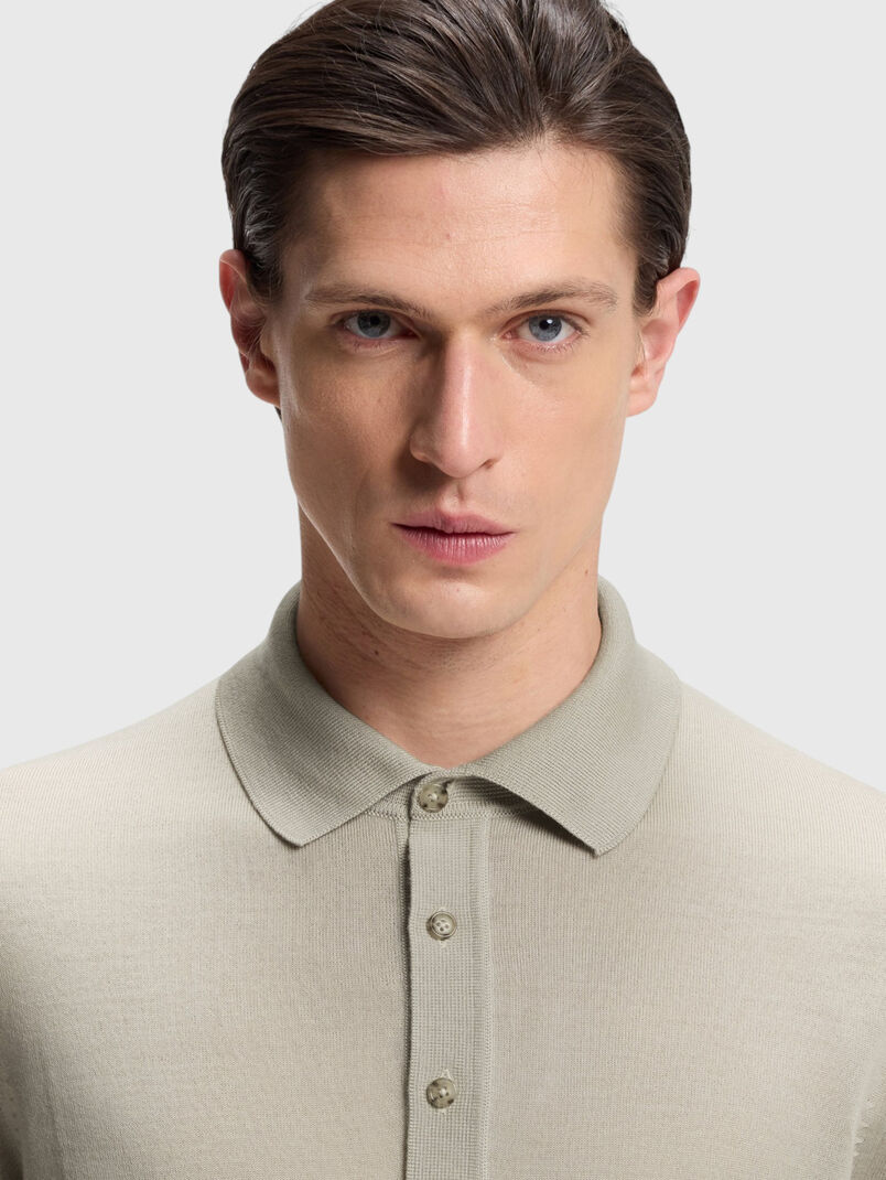 Knit polo in virgin wool - 3