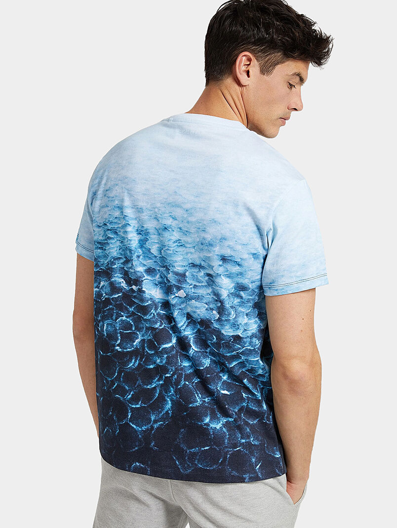 T-shirt with print in blue color - 3